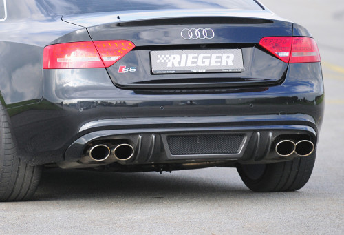 Юбка заднего бампера Audi A5 S5 B8, B81 S-Line / A5 B8, B81 S-Line под двойной выхлоп справа + слева Carbon-Look 00099893 
