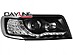 Фары передние на  Audi 100/4C  черные, LED диодной полоской, и диодным поворотником SWA12GXBL / 1021385  -- Фотография  №1 | by vonard-tuning