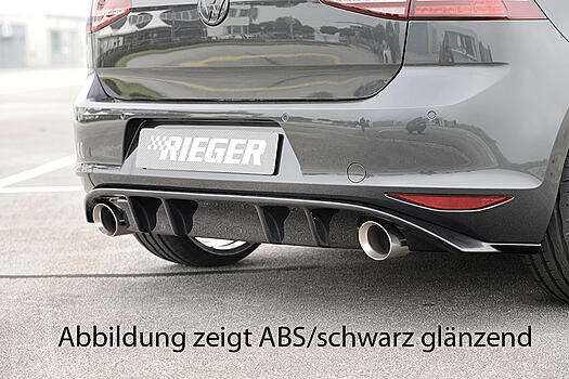 Диффузор заднего бампера VW Golf 7 2012- Carbon Look под выхлоп 100мм 00099175 
