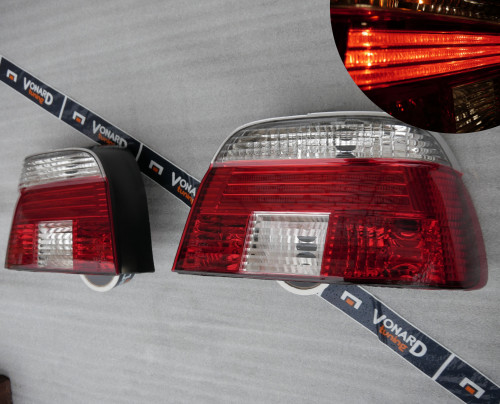 Задние фонари BMW E39 95-00 красно-белые седан 1223099 