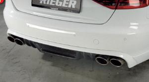 Юбка заднего бампера Audi A4 B8 седан/ универсал Carbon-Look RIEGER 00099070 