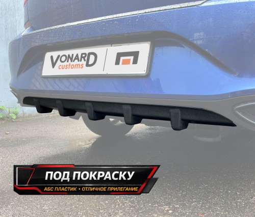 Диффузор накладка заднего бампера VW Polo 6 liftback - под покраску артикул VWPO-6-DIF1P  Vonard customs | by vonard-tuning