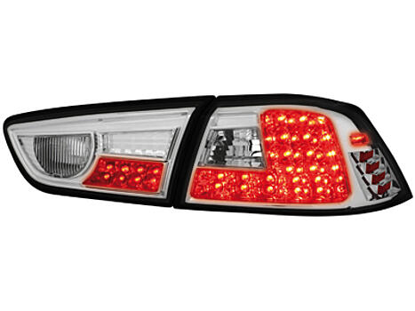 Задние фонари на Mitsubishi Lancer 08+    хром, диодные LED RM03LC 