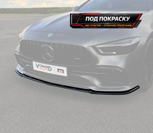 Сплиттер переднего бампера Mercedes AMG GT 43s X290 - под покраску