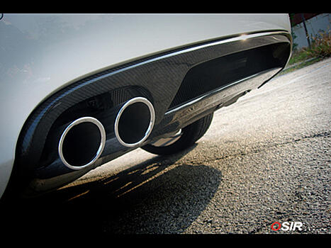 Диффузор заднего бампера Audi A4 B8 twin из карбона Osir Design DTM A4 B8R1S Carbon 