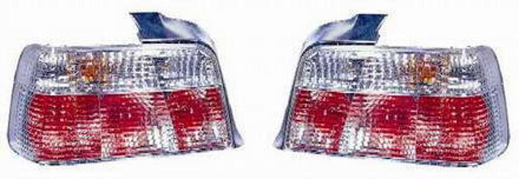 Задние фонари внешние Л+П (КОМПЛЕКТ) (для кузова седан) прозрачные хрустальные BMW E36 91-98 BME3691-741W-N 63219403101+63219403099