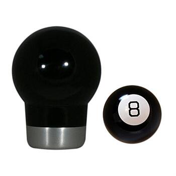 Ручка КПП в виде бильярдного шара (черная, с цифрой 8) 200829 