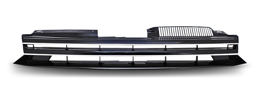 Решетка радиатора VW Golf 6 без эмблемы черная с хром полосами 1L0853653COE 