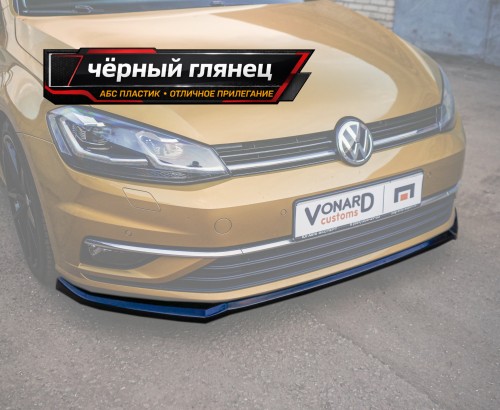 Сплиттер переднего бампера VW Golf 7 рест.