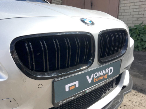 Решетки радиатора ноздри черные BMW F10 F11 M-look 5211056JOE / 1225740 