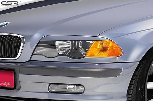 Реснички накладки на передние фары BMW 3 E46   седан/универсал 3/1998-9/2001 SB232 