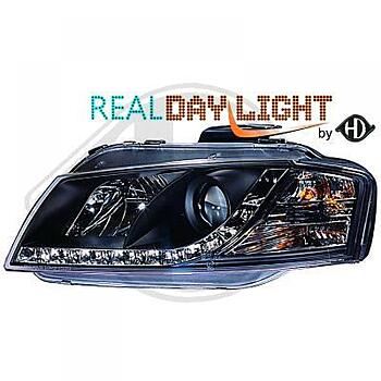 Фары передние комплект Audi A3  c ходовыми огнями DRL артикул 1031586  Diederichs | by vonard-tuning