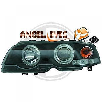 Фары передние на BMW E46 ангельские глазки  1214580 