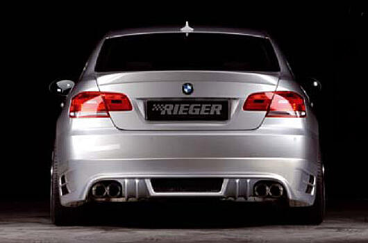 Юбка заднего бампера BMW 3er E92 купе/ E93 09.06- кабриолет под выхлоп слева и справа RIEGER 00053438 
