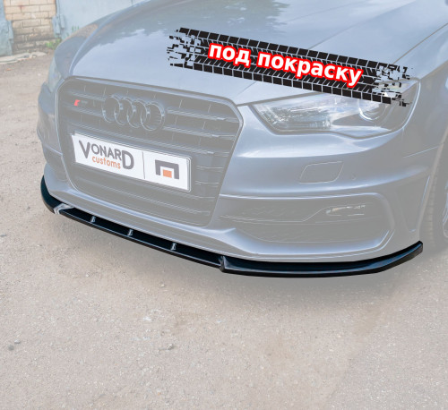 Сплиттер переднего бампера Audi A3 S3 8V S-line - под покраску AA3-3-SLINE-FS1P 