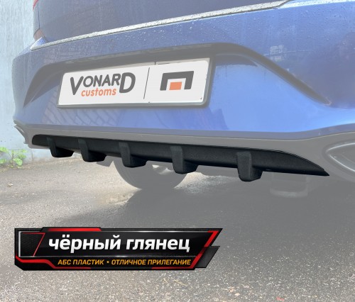 Диффузор накладка заднего бампера VW Polo 6 liftback артикул VWPO-6-DIF1G  Vonard customs | by vonard-tuning