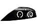 Фары передние на Citroen C3 02+ черные, ангельские глазки SWC07XB  -- Фотография  №1 | by vonard-tuning