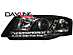 Фары передние Audi A6 С5 97-01 LED габаритная полоса, черные SWA06GXB / AI0A697-005B-N 4B0941003BJ+4B0941004BJ SK3400-ADA601-CJM -- Фотография  №1 | by vonard-tuning