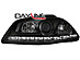 Фары передние на Seat Ibiza 6L 03-08 черные, с дневной диодной полоской SWSI05GXB  -- Фотография  №2 | by vonard-tuning