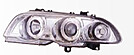 Фары передние BMW 3er E46 4D 1998-2001 ангельские глазки хром SWB02A / BME4698-006H-N  -- Фотография  №1 | by vonard-tuning